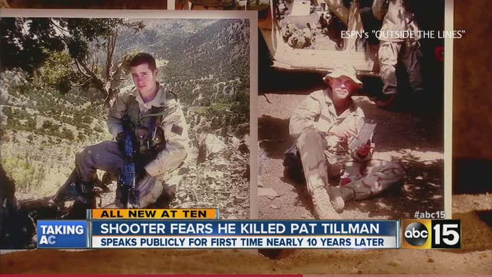 Pat Tillman, lính biệt kích Mỹ, đã tham chiến tình nguyện tại Afghanistan vào năm 2002. Tuy nhiên, Tillman được cho là đã bị đồng đội bắn chết tại vùng núi Afghanistan vào năm 2004. Được biết, Tillman từng là một cầu thủ của đội bóng bầu dục nổi tiếng ở Mỹ.