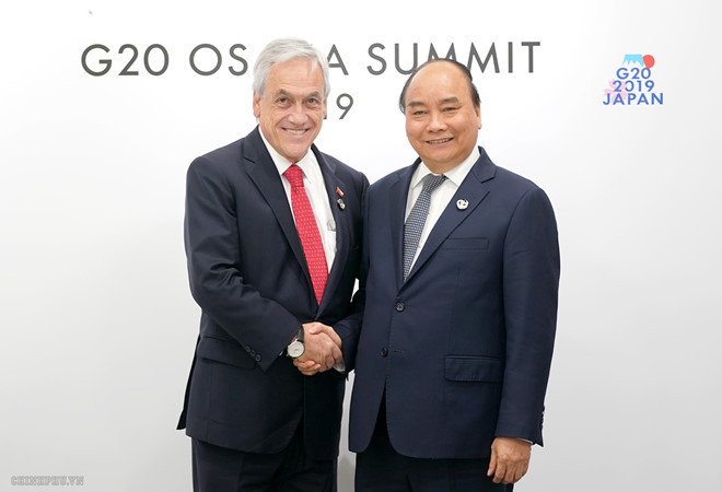 Thủ tướng Chính phủ Nguyễn Xuân Phúc và Tổng thống Cộng hòa Chile Sebastian Pinera.
