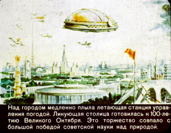 Trạm kiểm soát thời tiết "bay" lơ lửng trên bầu trời Moscow, Nga.