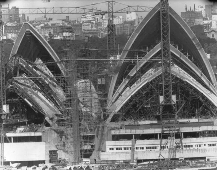 Công trình thế kỷ - nhà hát Opera Sydney trong quá trình thi công năm 1966.