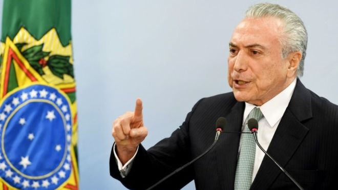 Nguồn tin cho hay, ông Temer đã bị bắt giữ tại nhà riêng ở Sao Paulo vào sáng 21/3, sau đó được đưa đến trụ sở cảnh sát liên bang ở Rio de Janeiro. Ảnh: BBC.