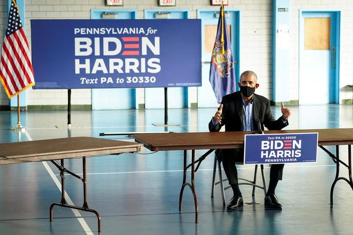 Trước đó, ông Obama đã giúp huy động hàng triệu USD cho ông Biden qua mạng, nhưng chưa xuất hiện ở các buổi vận động.