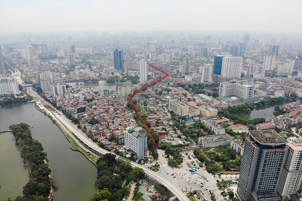 Ban Quản lý dự án đầu tư xây dựng công trình dân dụng và công nghiệp Hà Nội - chủ đầu tư đang lên phương án xây dựng 2 cầu vượt trên tuyến Vành đai 1 đoạn Hoàng Cầu - Voi Phục.