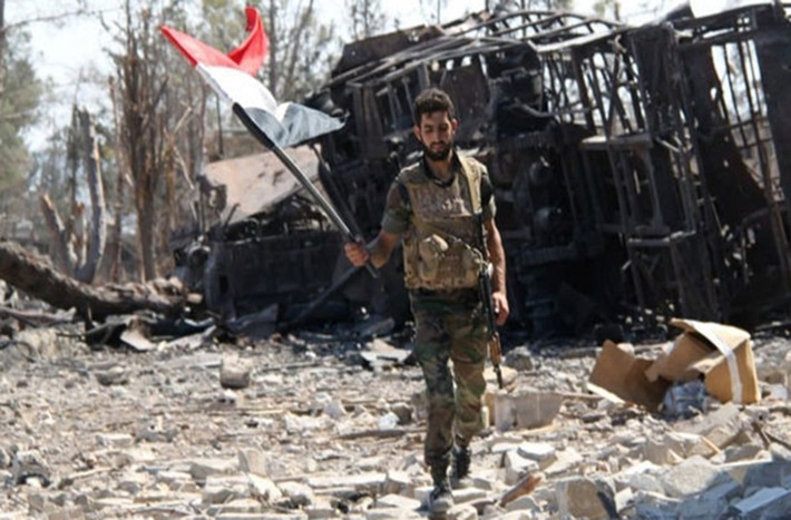 Trong khi đó, Quân đội Syria đã giành quyền kiểm soát toàn bộ Đông Qalamoun ở Damascus sau khi các tay súng khủng bố rút khỏi khu vực này. Ảnh: FNA.