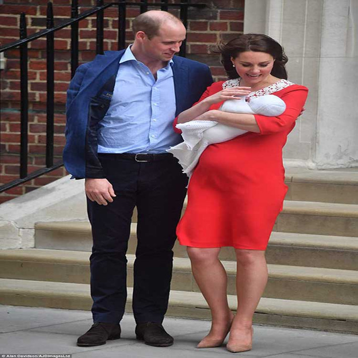 Hoàng tử William và Công nương Kate Middleton rất hạnh phúc khi đón chào thành viên mới của gia đình.