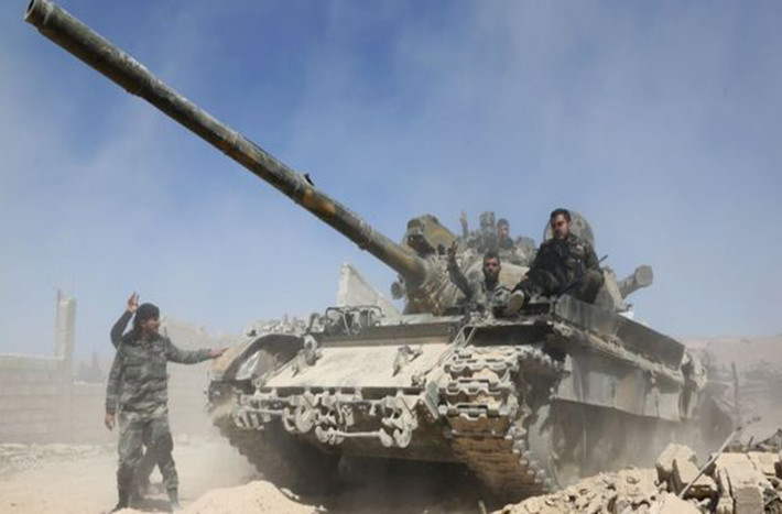 Hiện tại, các lực lượng phòng không Syria đang được đặt trong tình trạng báo động cao trên khắp đất nước này trước nguy cơ Mỹ có thể tiến hành một cuộc tấn công nhằm vào Syria. Ảnh: BBC. Mời độc giả xem thêm video: Nạn nhân vụ tấn công tại Syria hồi năm 2017 có triệu chứng phơi nhiễm chất hóa học (Nguồn: VTC14)