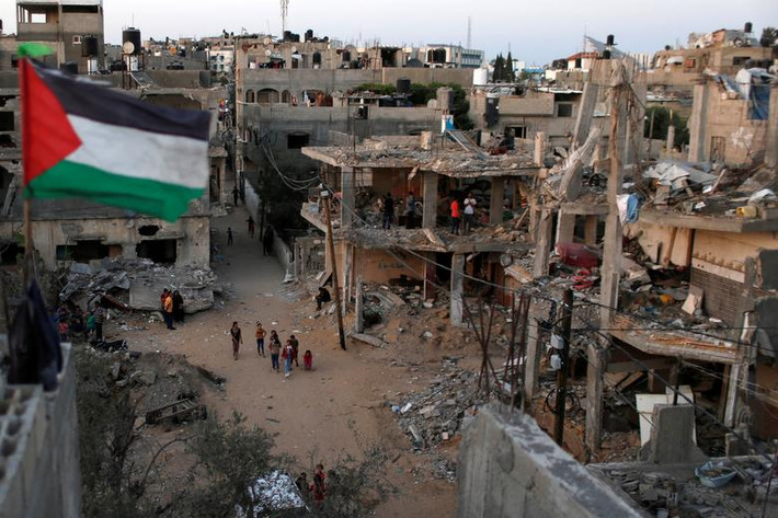 Cuộc giao tranh giữa Quân đội Israel và phong trào Hamas của Palestine trong suốt 11 ngày đã phá hủy nhiều ngôi nhà của người dân ở Dải Gaza. (Nguồn ảnh: Reuters)