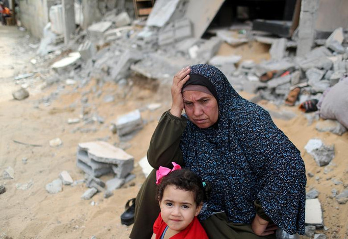 Hàng nghìn ngôi nhà bị phá huỷ và nhiều công trình ở Gaza đã bị san phẳng.