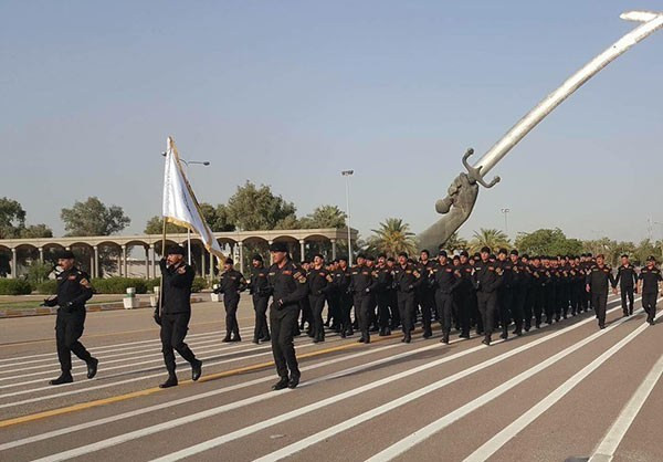 Một hình ảnh khác trong buổi diễu binh của quân đội Iraq tại Baghdad hôm 15/7 được ghi lại. Ảnh: FNA.