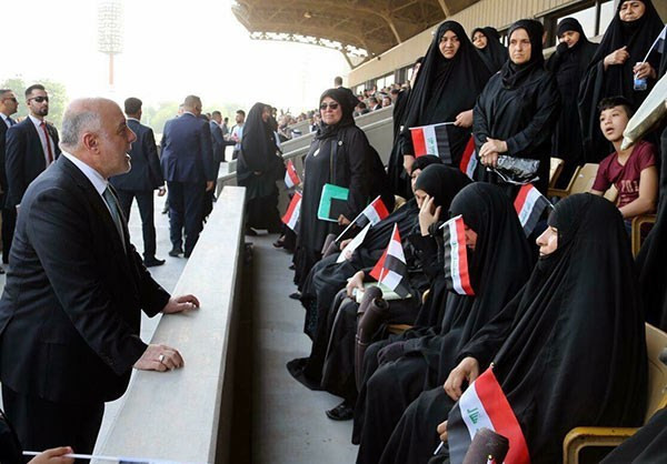 Trước đó, ngày 10/7, Thủ tướng al-Abadi tuyên bố quân đội Iraq đã giải phóng hoàn toàn thành phố Mosul khỏi ách chiếm đóng của phiến quân IS sau gần 9 tháng giao tranh ác liệt. Ảnh: FNA.