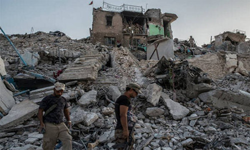Tuy nhiên, khu vực Thành cổ Mosul đã bị tàn phá nặng nề trong các cuộc giao tranh giữa lực lượng Iraq và tổ chức khủng bố IS thời gian qua. Ảnh: FNA.
