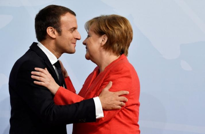 Tổng thống Pháp Emmanuel Macron tới Đức dự Hội nghị Thượng đỉnh G20 hôm 7/7.