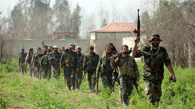 "Lực lượng chính phủ Syria đã đưa quân tiến vào Tamanah và thị trấn Khuwayn al-Kabir gần đó", AMN đưa tin. Ảnh: AMN.
