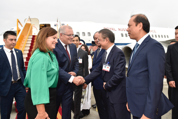 Trước thềm chuyến thăm, Thủ tướng Scott khẳng định: “Mối quan hệ giữa Australia và Việt Nam chưa bao giờ mạnh mẽ hơn bây giờ. Tôi mong được gặp lại Thủ tướng Nguyễn Xuân Phúc để thảo luận về cách thúc đẩy mối quan hệ đối tác chiến lược mà hai nước đã thiết lập vào năm ngoái". Ảnh VGP/Nhật Bắc.