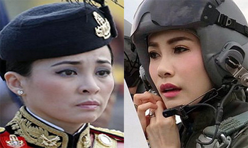 Hoàng hậu Suthida Vajirusongkorn (trái) và Hoàng quý phi Sineenat Wongvajirapakdi, hai người vợ của Quốc vương Thái Lan Maha Vajiralongkorn, đều là những người phụ nữ xinh đẹp và có thành tích nổi bật trong quân đội nước này.