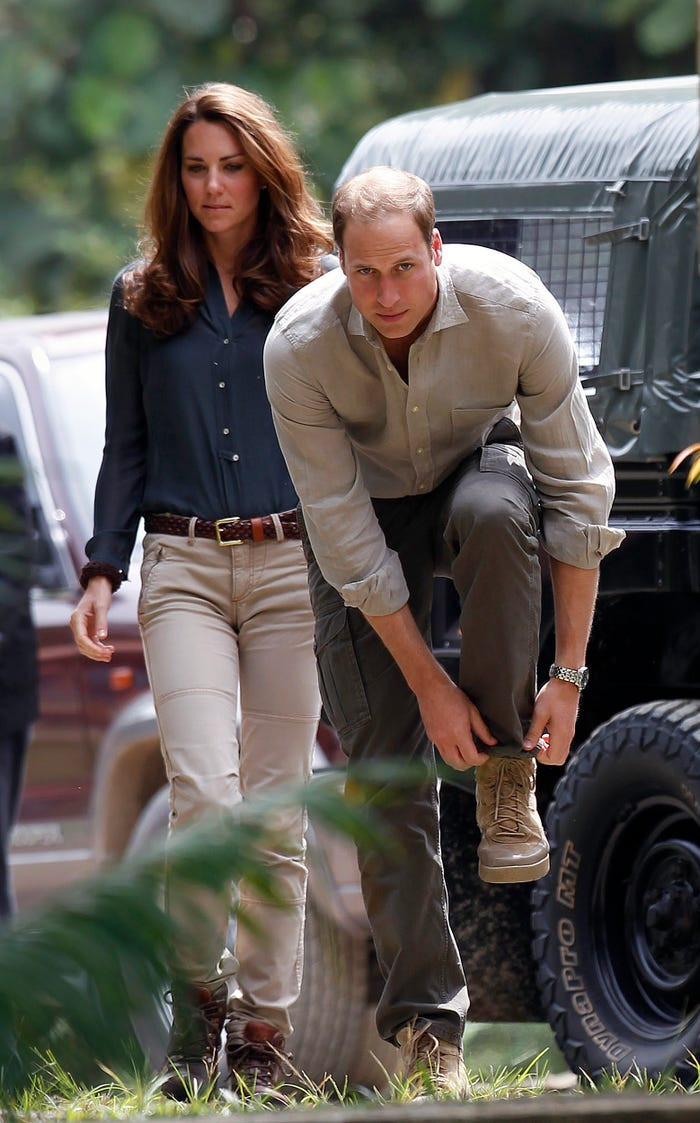Hoàng tử William và Công nương Kate trong chuyến thăm Trung tâm nghiên cứu rừng mưa Borneo ở Malaysia.