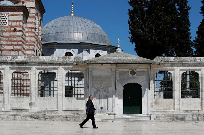 Nhà thờ Hồi giáo Suleymaniye ở thành phố Istanbul, Thổ Nhĩ Kỳ, đóng cửa hôm 24/4.