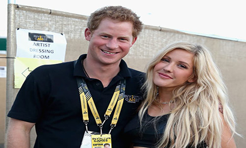 Hoàng tử Harry trong một bức ảnh chụp thân mật với ngôi sao ca nhạc người Anh, Ellie Goulding. Ảnh: The Richest.