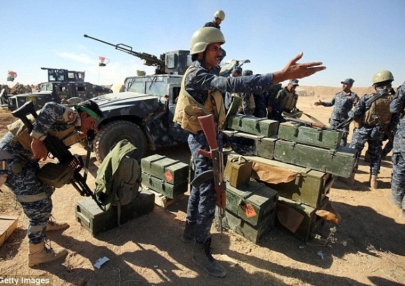 Các lực lượng Iraq chuẩn bị sẵn sàng cho cuộc chiến ác liệt với phiến quân IS trên chiến trường Mosul. Ảnh: Getty Images.