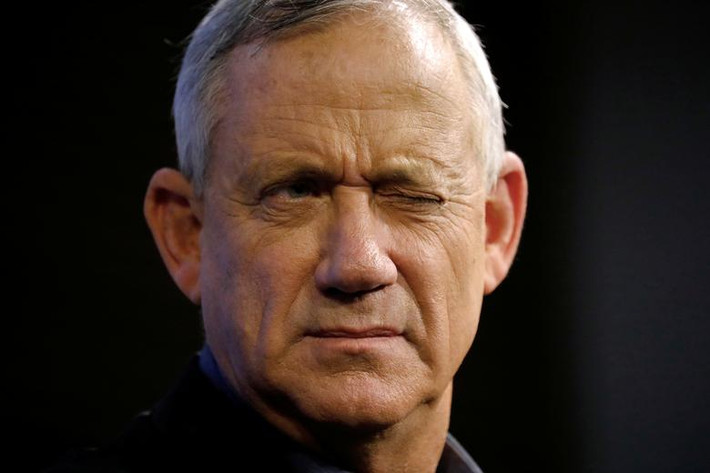 Benny Gantz, lãnh đạo Đảng Xanh-Trắng, phát biểu trong chiến dịch tranh cử ở Ashkelon ngày 3/4.