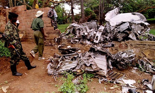 Ngày 7/4/1994, chiếc máy bay chở Tổng thống Rwanda khi đó là ông Juvenal Habyarimana và người đồng cấp Burundi, Cyprien Ntaryamira, bị bắn hạ. Ngay lập tức, đội cận vệ tổng thống đã ra tay sát hại người dân bộ tộc Tutsi sống gần sân bay ở Kigali vốn có xung đột với người Hutu từ lâu.