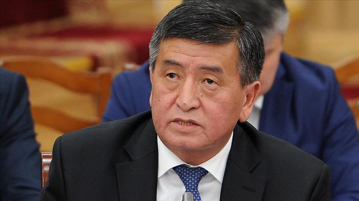 Được biết, Tổng thống Sooronbay Jeenbekov đã phải cách ly sau khi trở về từ Moscow (Nga) hôm 24/6. Ảnh: AA.