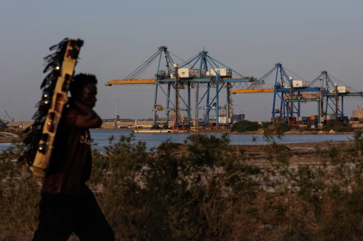Cảng Port Sudan vào ngày 10/9. Ảnh: NPR.