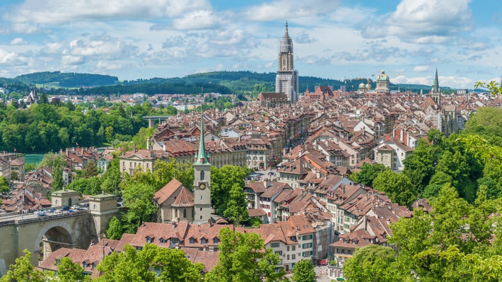 Khu phố cổ Old Town ở thành phố Bern, Thụy Sĩ, đã được UNESCO công nhận là Di sản thế giới.