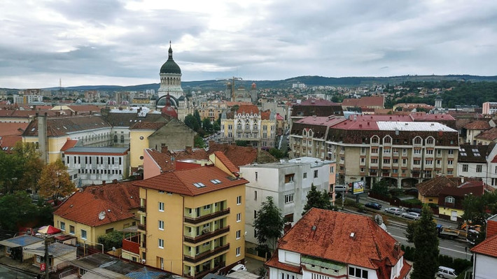 Thành phố Cluj-Napoca của Romania.