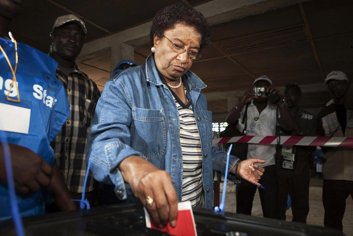 Tổng thống Liberia Ellen Johnson-Sirleaf. Bà giữ cương vị này từ năm 2006.