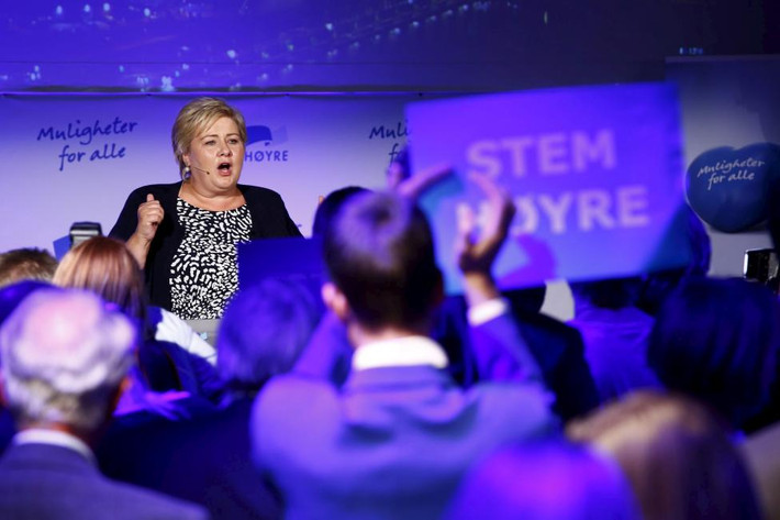 Thủ tướng Na Uy Hoyre Erna Solberg.
