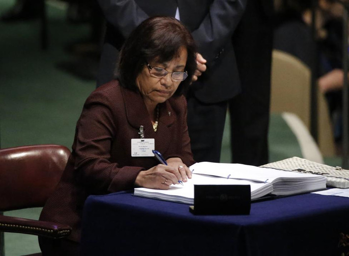 Nữ Tổng thống Hilda Heine của quần đảo Marshall.