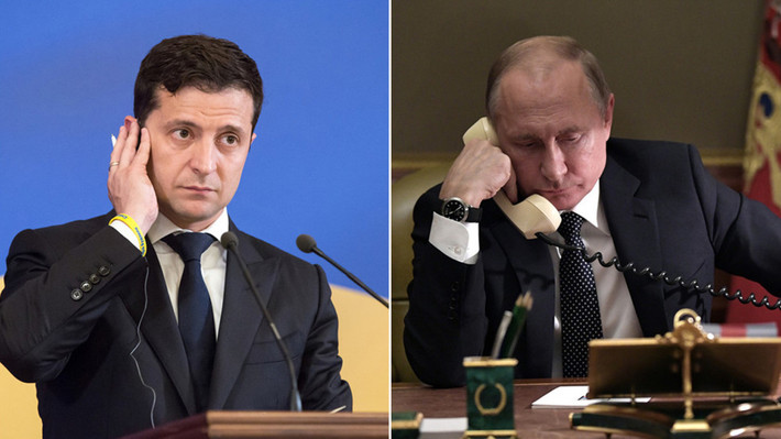 Vài ngày sau khi cuộc trao đổi tù nhân lịch sử giữa hai nước hoàn tất, Tổng thống Nga Vladimir Putin đã điện đàm với người đồng cấp Ukraine Volodymyr Zelensky. Ảnh: RT.