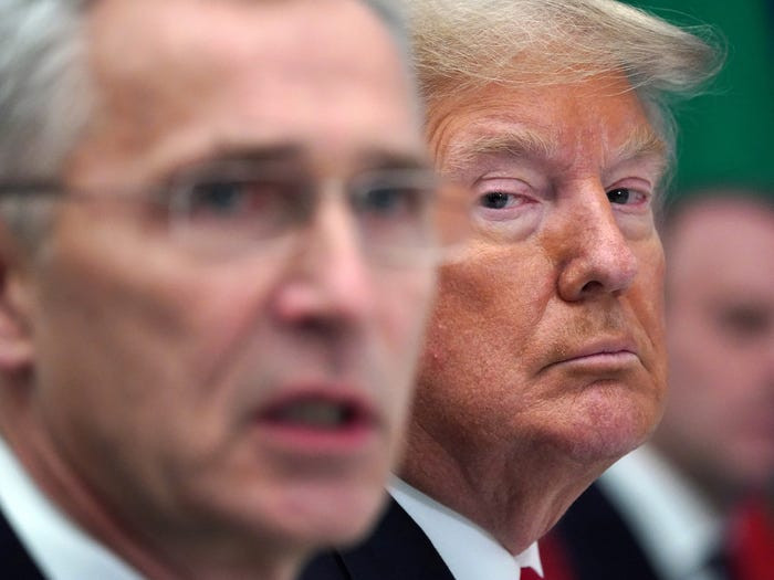 Sau đó, Tổng thống Trump thông báo hủy cuộc họp báo với NATO. Buổi họp báo dự định diễn ra sau một loạt các cuộc gặp song phương với các thành viên NATO của ông Trump, bao gồm Thủ tướng Đức Angela Merkel và Thủ tướng Italy Giuseppe Conte.