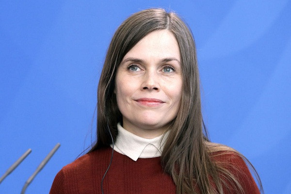 Thủ tướng Iceland Katrin Jakobsdottir, 43 tuổi, tham dự một buổi họp báo ở thủ đô Berlin, Đức. Bà là Thủ tướng thứ 28 của Iceland.