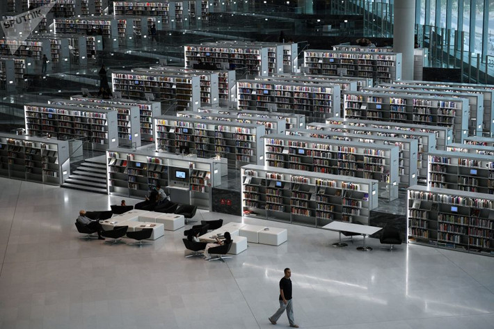 Bên trong Thư viện Quốc gia ở Doha.