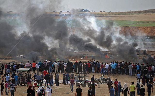 Trong khi đó, Quân đội Israel vừa triển khai lực lượng tiếp viện dọc biên giới với Gaza và Bờ Tây nhằm ngăn chặn và trấn áp đám đông người biểu tình Palestine. Ảnh: Times Of Israel.