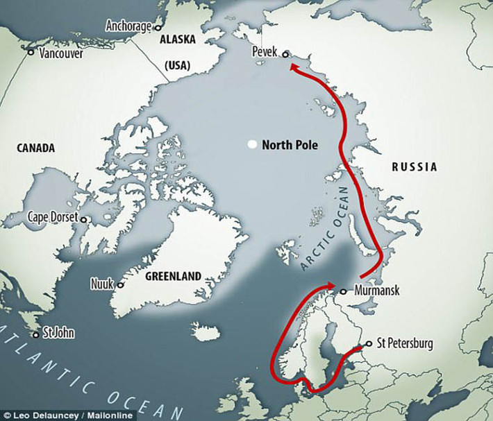 Tàu Akademik Lomonosov hiện được di chuyển tới Murmansk để nạp nhiên liệu hạt nhân trước khi được đưa tới thị trấn Pevek, vùng Chukotta, để cung cấp điện cho khu vực xa xôi này.