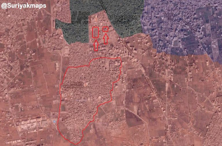 “Lực lượng chính phủ Damascus đã tái chiếm nhiều tòa nhà quan trọng ở đó, tiêu diệt và bắt sống nhiều tay súng IS”, SANA đưa tin. Ảnh: SF.