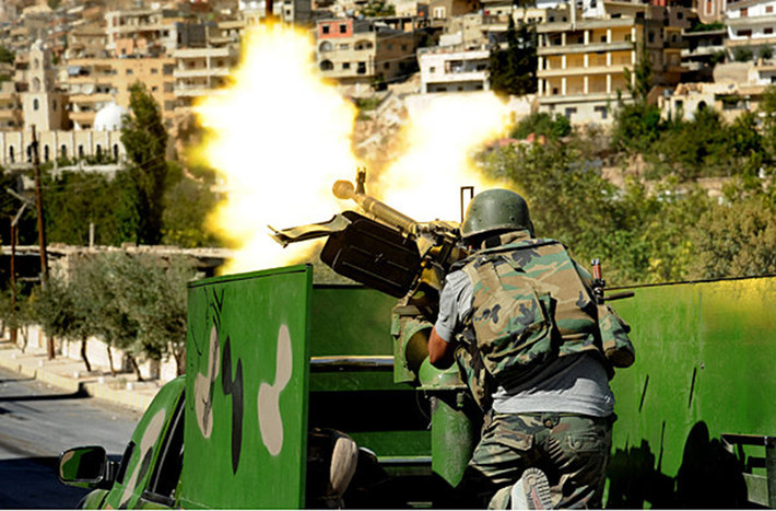 Với những thắng lợi đạt được gần đây, Quân đội Syria sắp giải phóng hoàn toàn Hajar al-Aswad. Đây từng là thành phố lớn nhất ở Nam Damascus. Ảnh: AMN.