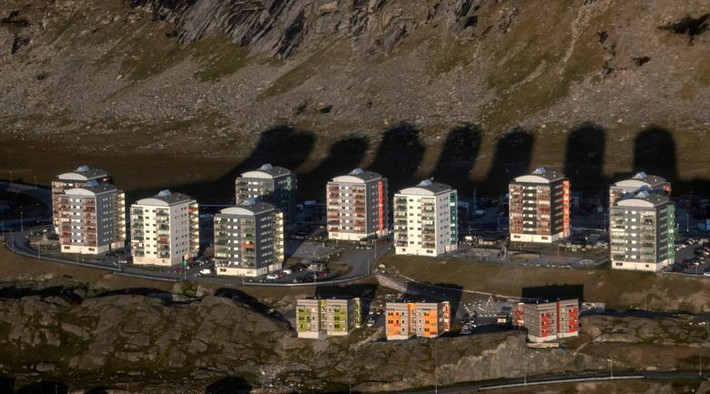 Một khu dân cư ở Nuuk.