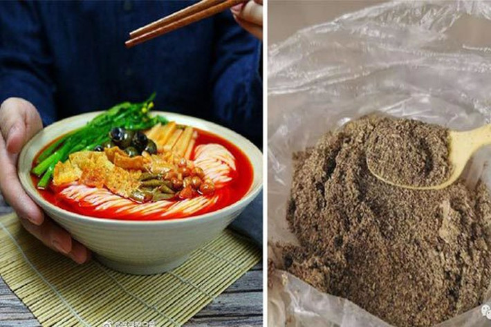 Năm 2014, cơ quan điều tra Trung Quốc phát hiện nhiều nhà hàng, cửa hàng thức ăn nhanh ở tỉnh Thiểm Tây, Tứ Xuyên và Thượng Hải đã thêm thành phần cấm là vỏ cây thuốc phiện vào các món ăn để gây nghiện người dùng. Ảnh: Weibo.