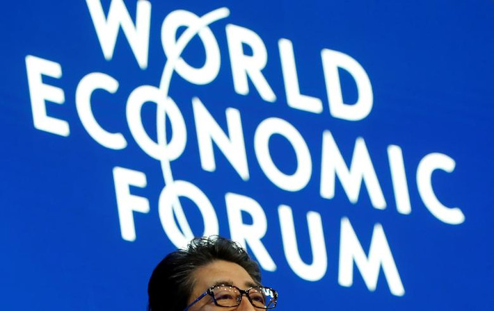 Thủ tướng Nhật Bản Shinzo Abe có mặt tại Diễn đàn WEF ngày 23/1.