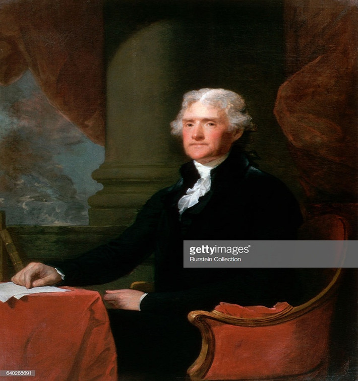 Cựu Tổng thống Thomas Jefferson là người sáng lập ra Đảng Dân chủ-Cộng hòa Mỹ (Democratic-Republican Party), và là một nhà triết học chính trị có ảnh hưởng lớn, một trong những người theo chủ nghĩa tự do nhiệt thành lớn nhất thời cận đại. Ảnh: Getty.