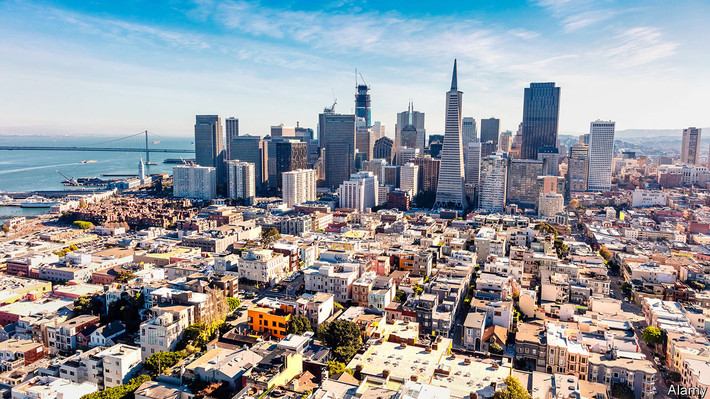 Thành phố San Francisco - một thành phố khác của Mỹ - thực sự là một điểm đến du lịch, nghỉ dưỡng lý tưởng trên thế giới. Ảnh: The Economist.