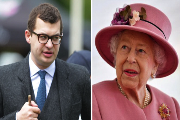 Vào tháng 1/2021, Simon Bowes-Lyon (trái), cháu họ của Nữ hoàng Anh Elizabeth II (phải), đã thừa nhận hành vi tấn công tình dục một phụ nữ trong phòng ngủ ở lâu đài Glamis tại Scotland hồi tháng 2/2020. Ảnh: Twitter.