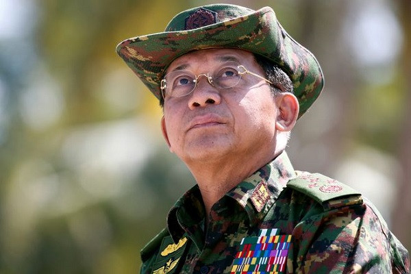 Được biết, Thống tướng Min Aung Hlaing chính là tâm điểm chú ý sau khi Quân đội Myanmar bắt giữ các lãnh đạo chính phủ và trao quyền lực cho ông. Ảnh: Reuters.
