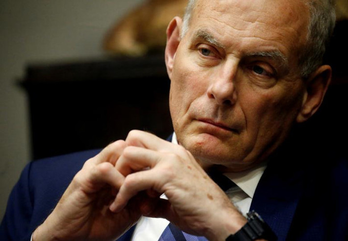 Chánh văn phòng Nhà Trắng John F.Kelly là một quan chức cấp cao khác đã tháp tùng ông Trump tới Singapore dự Thượng đỉnh Mỹ-Triều lần 1. Ảnh: Reuters.
