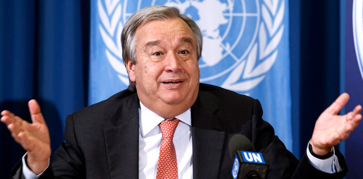 Cũng nhân dịp Năm mới Mậu Tuất 2018, Tổng thư ký Liên Hợp Quốc Antonio Guterres đã gửi những lời chúc mừng ấm áp nhất tới người dân trên thế giới. Ảnh: Daily Maverick.