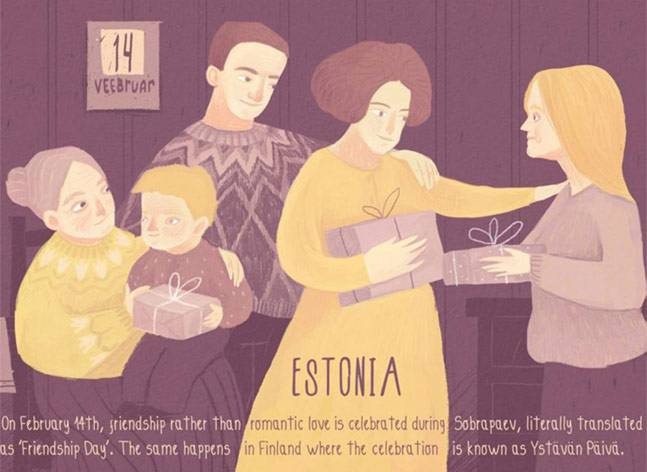 Tại Estonia và Phần Lan, 14/2 thường là ngày lễ dành cho tình bạn hơn là tình yêu. Chính vì vậy, đây còn được gọi là “Ngày lễ tình bạn". Ảnh: IT.